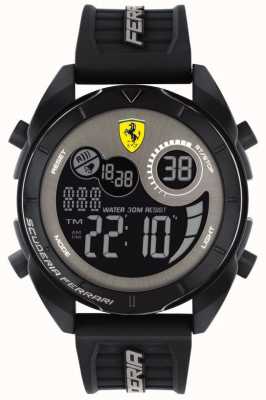 Scuderia Ferrari Mens (No original box) | Forza | Digital Dail | Black Grey | Rubber Strap 0830878