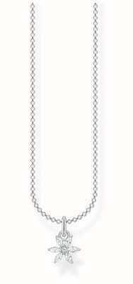 Thomas Sabo Sterling Silver Flower Shaped Crystal Set Pendant Necklace SCKE150326