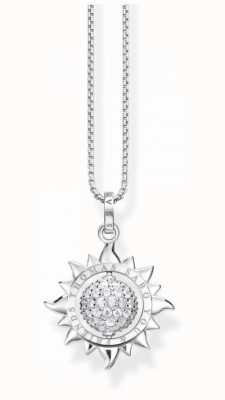 Thomas Sabo Sterling Silver Crystal Set Sun Necklace SCKE150335