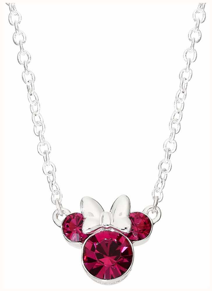 Disney Cubic Zirconia & Pink Enamel Minnie Mouse 18