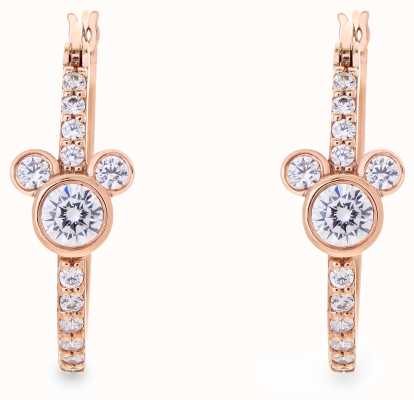 Disney Rose Gold Toned Crystal Set Hoop Earrings E904104FZWL