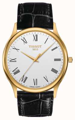 Tissot Excellence 18ct Gold Black Leather Strap T9264101601300