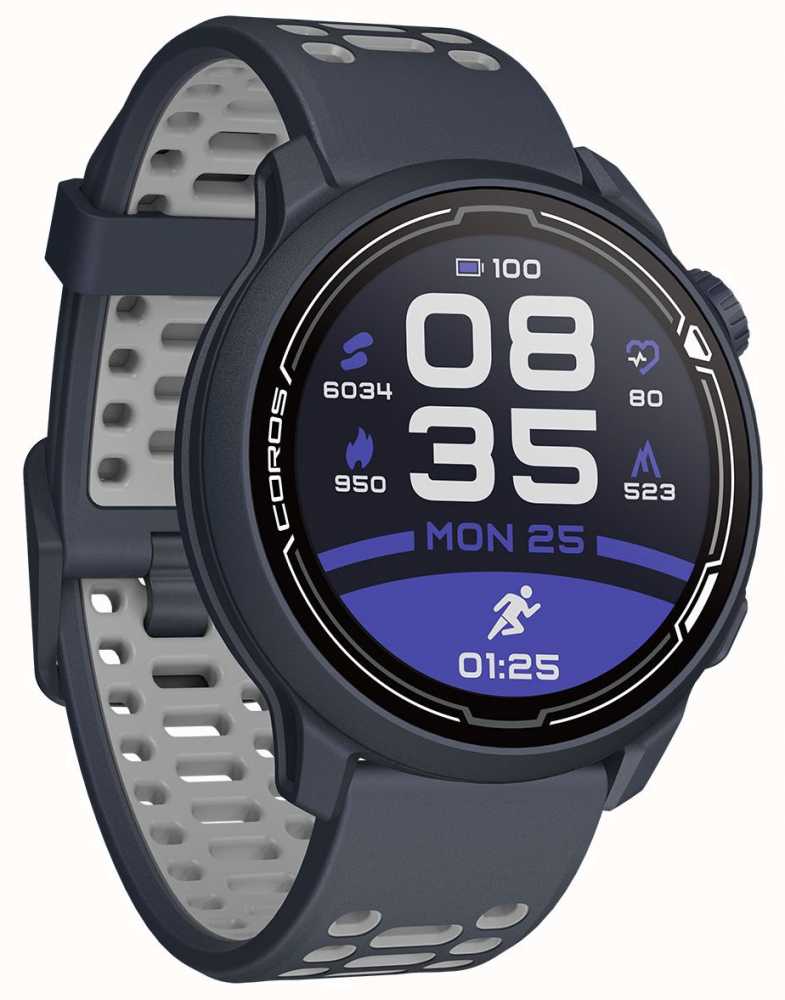 Coros PACE 2 Premium GPS Sport Watch With Silicone Strap - Dark Navy -  CO-781343 WPACE2-NVY - First Class Watches™ USA