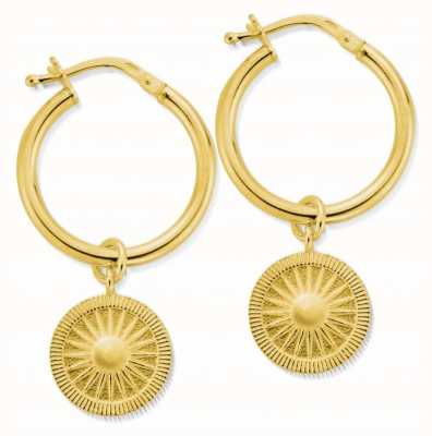 ChloBo Sun Catcher Gold Hoop Earrings GEH3199