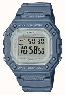 Casio Collection Grey Resin Strap and Case Digital Watch W-218HC-2AVEF