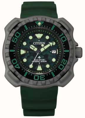 Exklusiver Sonderpreisverkauf Citizen Men\'s Promaster Sea First Eco-Drive Green Class Watches™ - PU USA BN0158-18X Dial Black Strap
