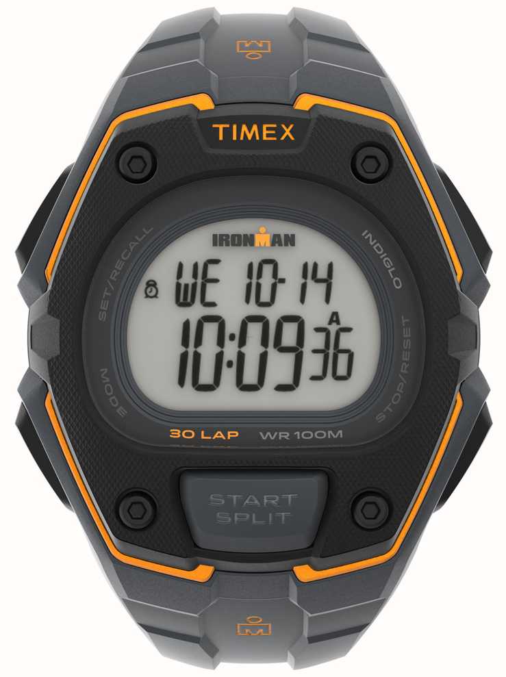 Timex Men's Ironman Digital Display Black And Orange Watch TW5M48500 -  First Class Watches™ USA