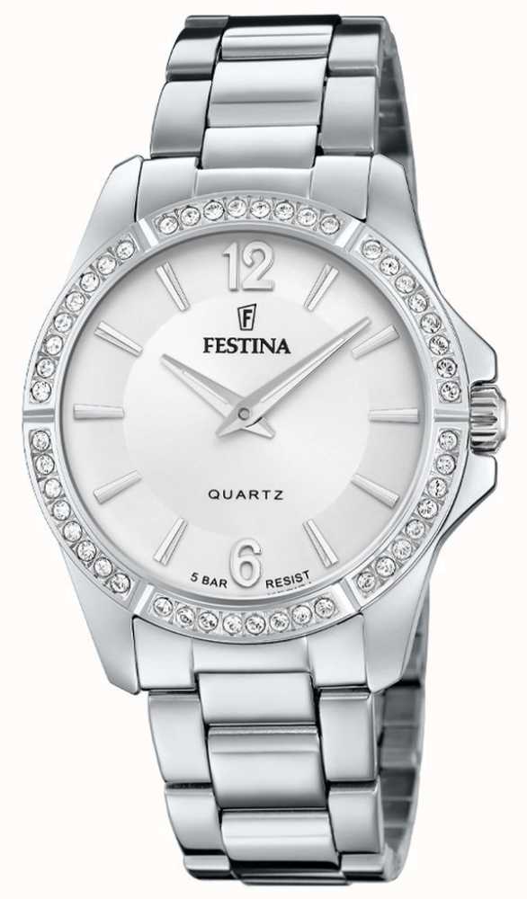 Festina Ladies Steel Watch With CZ Set & Steel Bracelet F20593/1 - First  Class Watches™ USA