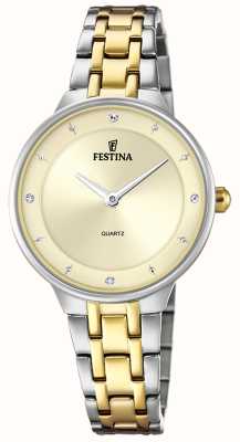 Festina Ladies Gold-Plated Steel Watch W/ Steel Bracelet F20625/2