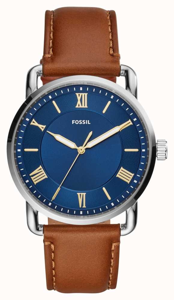 Fossil Men's Copeland | Blue Dial | Brown Leather Strap FS5661