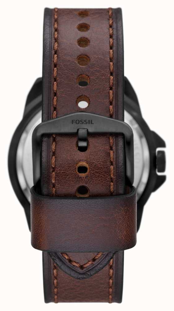 Fossil Men\'s Bronson Automatic | Brown Skeleton Dial | Brown Leather Strap  ME3219 - First Class Watches™ USA