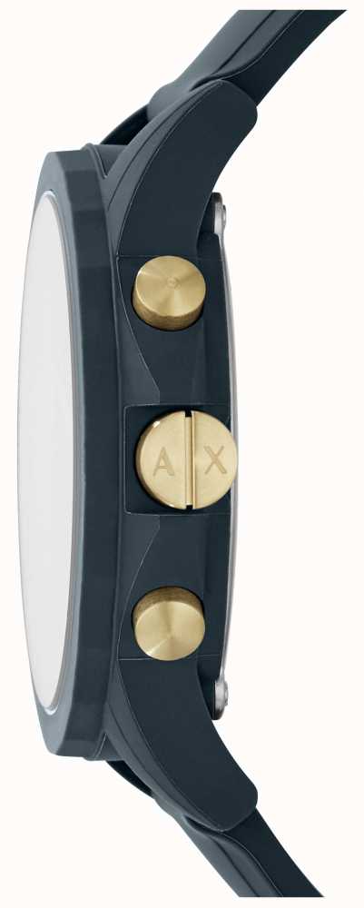 wird zum niedrigsten Preis verkauft! Armani Exchange Blue Chronograph Dial AX1335 Silicone Class - USA Blue Watches™ | Strap First