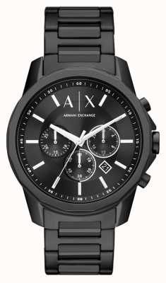 Armani Exchange Black Chronograph Dial | Black Stainless Steel Bracelet AX1722