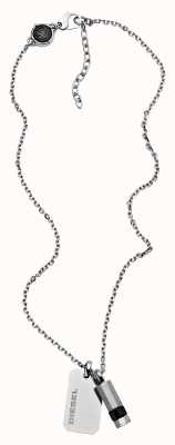 Diesel STEEL Two-Tone Men's Chain Necklace DX1355931 - First Class