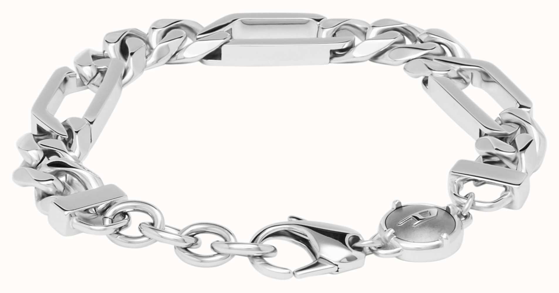 Diesel D LOGO STEEL Men's Styled Chain Bracelet DX1351040 - First