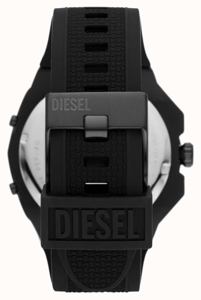 Diesel Watches™ Bezel Men\'s - Class Duel-Tone USA FRAMED First DZ1986 Silicone Strap Watch
