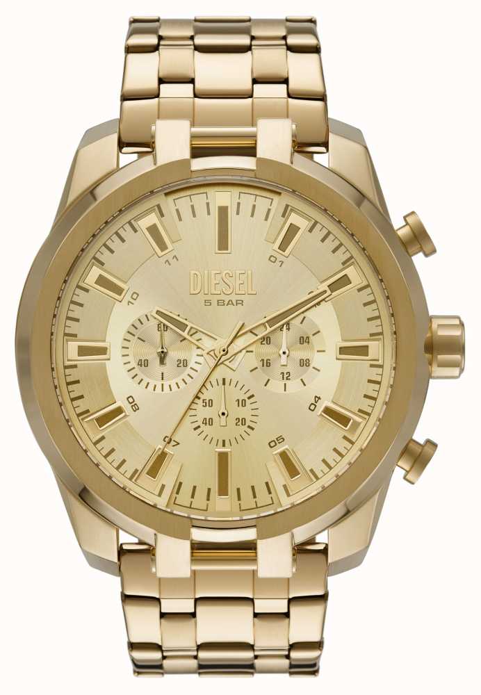 Diesel Split Chronograph Gold-tone Stainless Steel Watch DZ4590