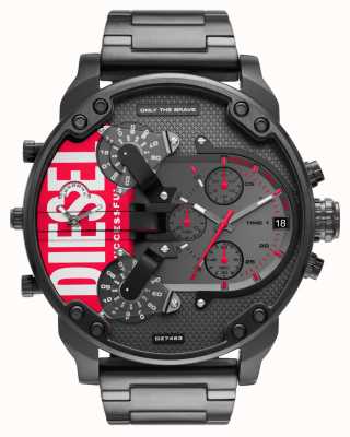 Diesel Men\'s TIMEFRAME Black-Plated Stainless USA DZ4598 First - Class Watches™ Watch Steel