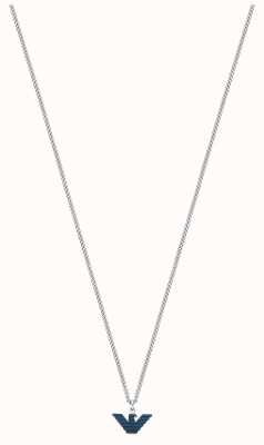 Emporio Armani Men's Logo Pendant Stainless Steel Necklace