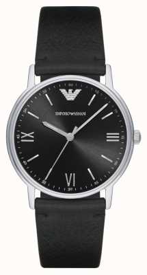 Emporio Armani Men's (43mm) Blue Moonphase Dial / Brown Leather