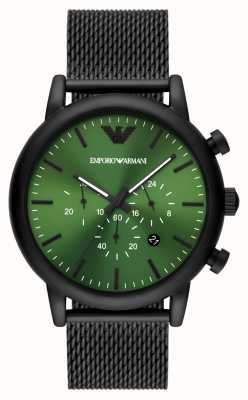 - AR11463 Strap Green Emporio Black Watches™ | USA | Men\'s Armani Dial First Class Silicone