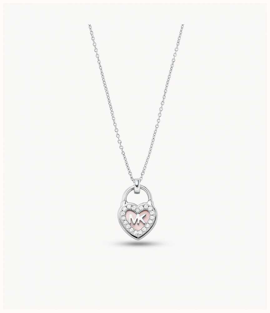 Michael Kors MK | Sterling Silver Mother Of Pearl Heart Pendant