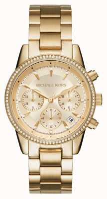 Hutton Watch - Gold-Toned Kors First Michael USA MK8953 Chronograph Watches™ Class