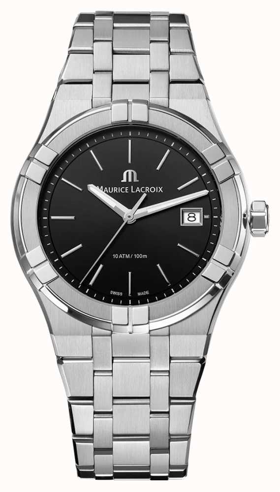 Black -SS002-330-1 Stainless Quartz Maurice (40mm) Class Lacroix / Steel USA Dial First - Aikon AI1108 Watches™