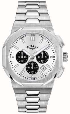 Rotary Sport Regent Chronograph (41mm) Silver Sunray Dial / Stainless Steel Bracelet GB05450/59