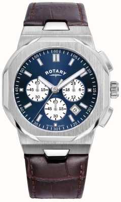 Rotary Men's Regent | Blue Chronograph Dial | Brown Leather Dial GS05450/05