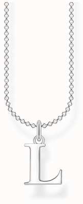 Thomas Sabo Sterling Silver Necklace | 'L' Charm KE2021-001-21-L45V