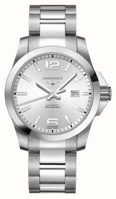 LONGINES Conquest Automatic (43mm) Sunray Silver Dial / Stainless Steel Bracelet L37784766