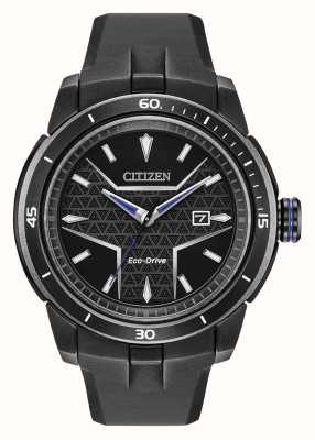 Citizen Marvel Black Panther Eco-Drive Black Rubber Watch AW1615-05W