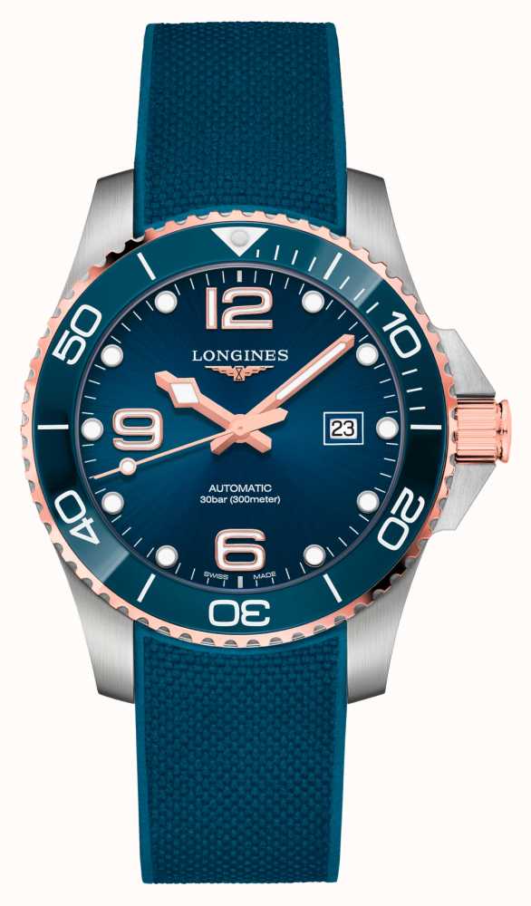 Longines hydroconquest gold discount blue