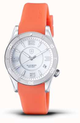 Elliot Brown Bloxworth Hali White Dial / Neon Coral Rubber 929-201-R47