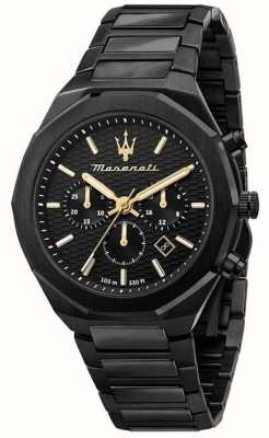 Maserati Men's Stile | Black Chronograph Dial | Black Stainless Steel Bracelet R8873642005