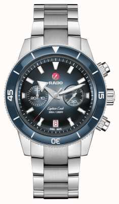 RADO Captain Cook Chronograph Automatic (43mm) Blue Dial / Stainless Steel Bracelet + 2 Extra Straps R32145208