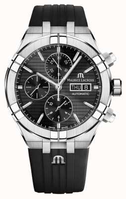 Maurice Lacroix Aikon Automatic (39mm) Black Clous De Paris Dial / Black  AI6007-SS000-330-2 - First Class Watches™ USA