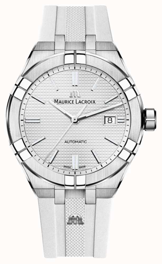 Maurice Lacroix Aikon Automatic (42mm) Silver Clous De Paris Dial /  AI6008-SS000-130-2 - First Class Watches™ USA
