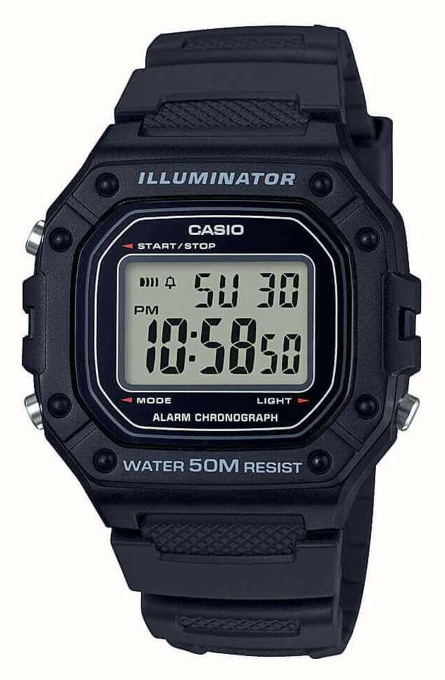 Rindende bureau passage Casio Illuminator W-218 Series Digital Watch W-218H-1AVEF - First Class  Watches™ USA
