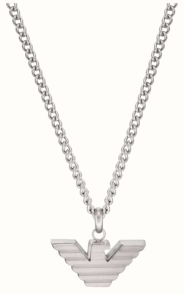 Emporio Armani Men\'s Logo Pendant Stainless Steel Necklace EGS2916040 -  First Class Watches™ USA