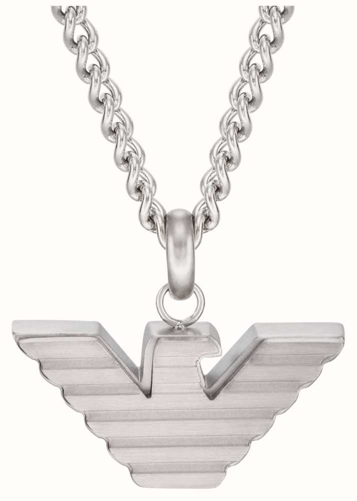 Emporio Armani Men's Logo Pendant Stainless Steel Necklace EGS2916040 -  First Class Watches™ USA