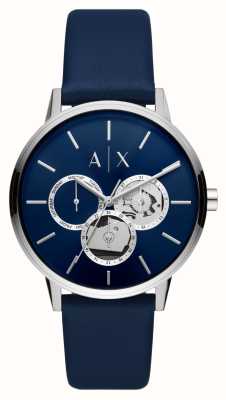 Dial Stainless Steel Exchange - Watches™ | AX2751 First Day/Date Mesh Blue USA Blue Armani Class