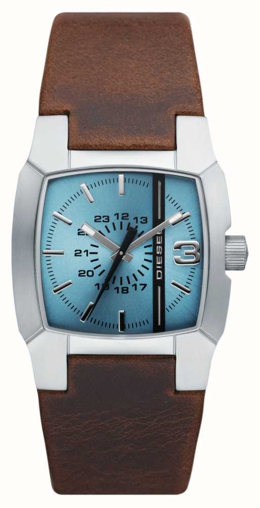 Diesel Cliffhanger Aqua Blue Dial | Brown Leather Strap DZ1998 - First  Class Watches™ USA
