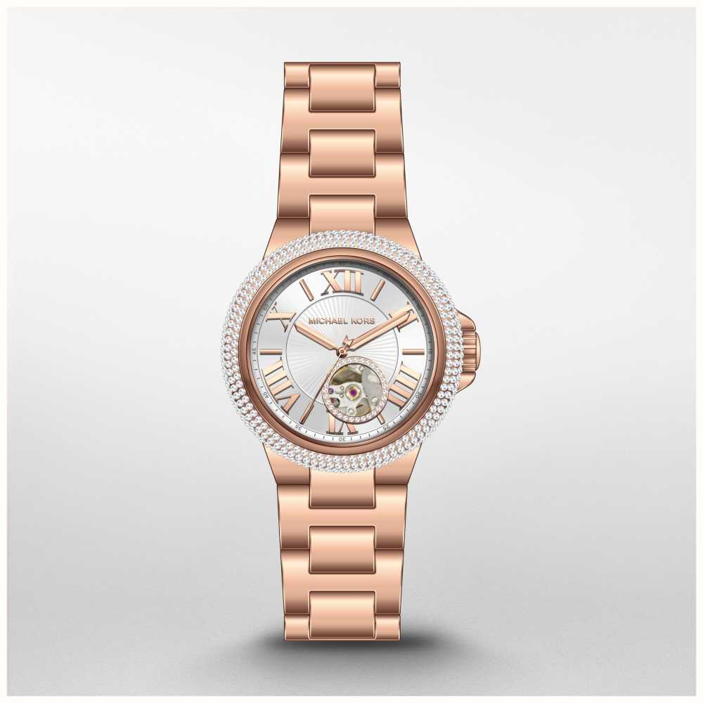 Michael Kors Rose Gold Tone Stainless Steel Portia MK4468 Bracelet &  Women's Wristwatch 37mm Set Michael Kors | TLC