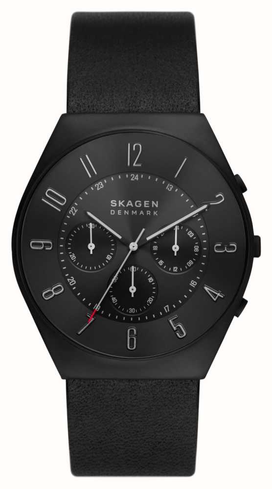 Skagen Men's Grenen Chronograph Black Monochrome Watch SKW6843 - First  Class Watches™ USA