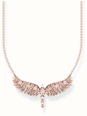 Thomas Sabo Rising Phoenix Necklace | Rose Gold Plated | Crystal Set KE2169-323-9-L45V