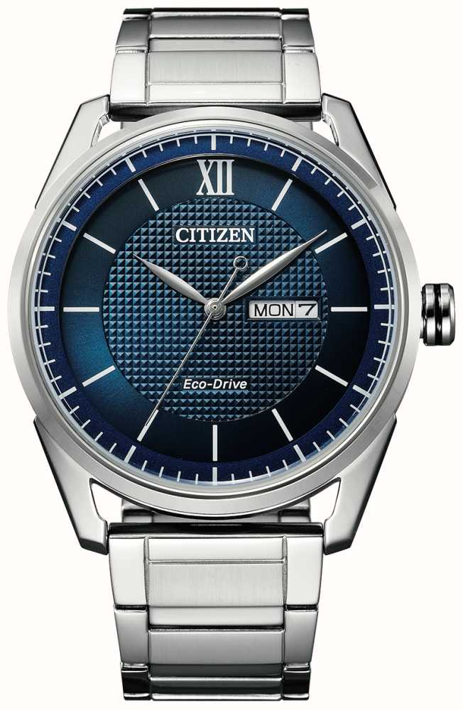 Blootstellen kiezen Hoorzitting Citizen Men's Eco-Drive Bracelet WR100 Blue Dial Solar Powered AW0081-54L -  First Class Watches™ USA