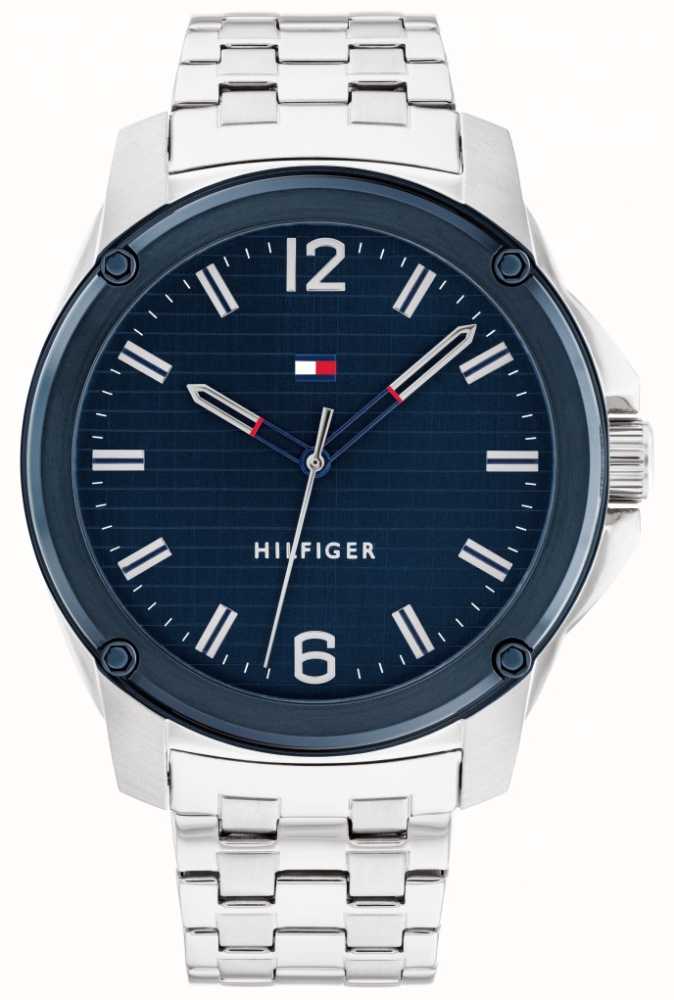 Tommy Hilfiger Men s Jason Blue Dial Stainless Steel Watch 1710487