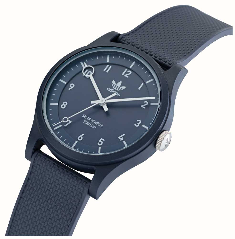 Adidas PROJECT ONE | Navy Solar USA Navy Silicone First Blue | Strap Blue AOST22043 - Watches™ Class Dial | Powered